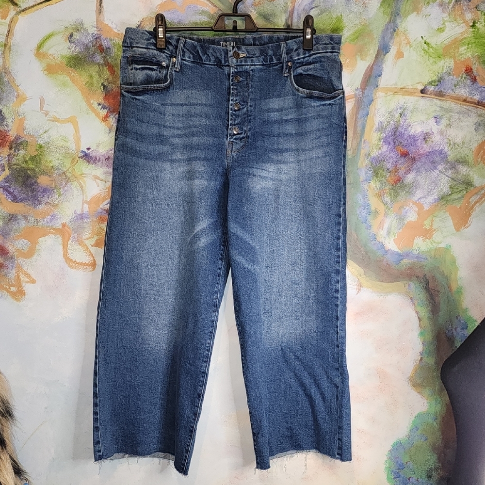 Time and Tru Blue Flare Wide Leg Jeans